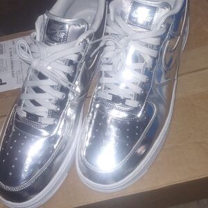 *Silver Surfer* Nike AF1s men's size 15.5